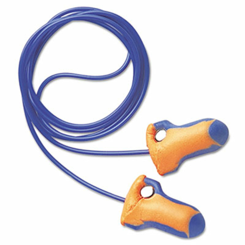 Laser Trak Single-Use Earplugs, Orange & Blue - 100 Pairs