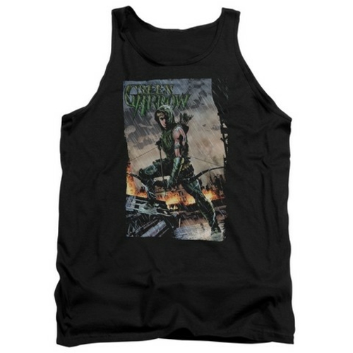 Trevco Jla-Fire And Rain Adult Tank Top- Black - Medium