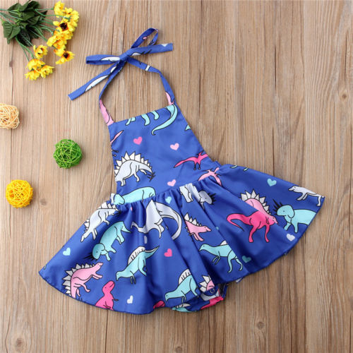 Stock Lovely Baby Girls Cartoon Romper Dress