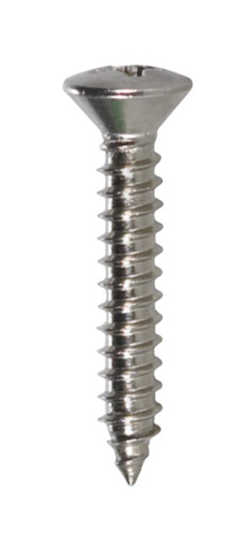 Hillman 823666 8 x 1 in. Phillips Oval Head Sheet Metal Screw  Stainle