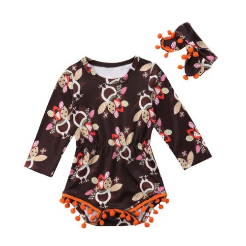 Thanksgiving Toddler Infant Baby Girl Long