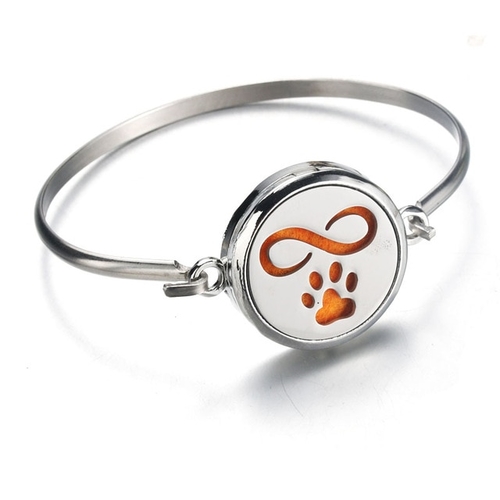 Aromatherapy Stainless Steel foot pattern Bracelet