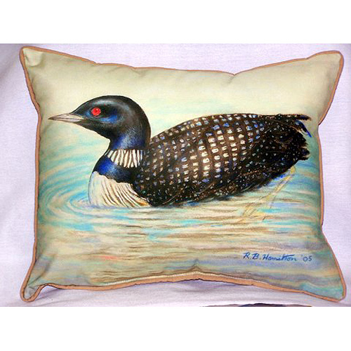 Betsy Drake HJ130 Loon Large Pillow 15 x 22