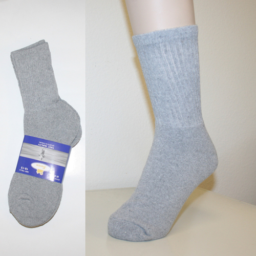 Men's Crew Socks - Grey, 10-13