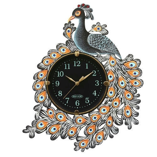 Wall Clock  peacock Design