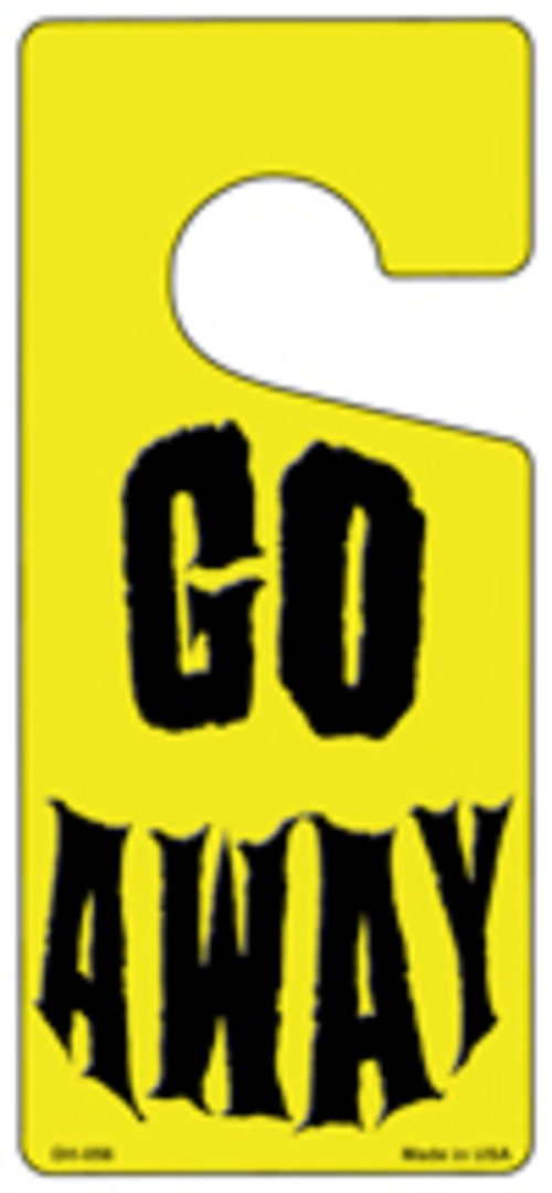 Smart Blonde DH-056 4 x 9 in. Go Away Novelty Metal Door Hanger