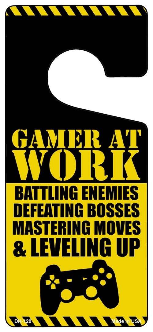 Smart Blonde DH-120 4 x 9 in. Gamer At Work PlayStation Novelty Metal 