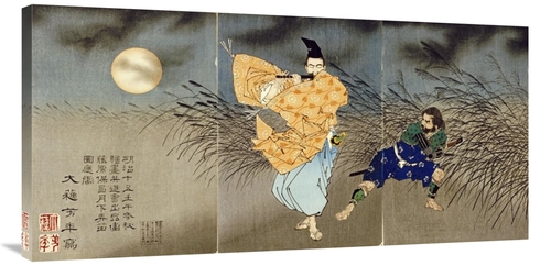 Global Gallery GCS-267606-44-142 44 in. Playing the Flute by Moonlight