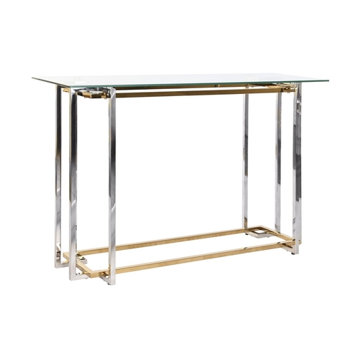 Console DKD Home Decor Crystal Steel Bicoloured 120 x 40 x 78 cm