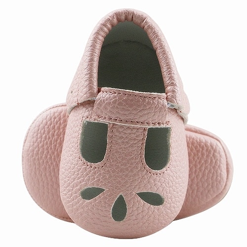 HONGTEYA PU leather baby moccasins soft sole