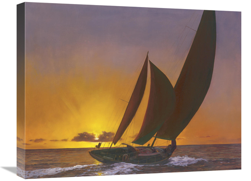 Global Gallery GCS-128031-2024-142 20 x 24 in. Sails in the Sunset Art
