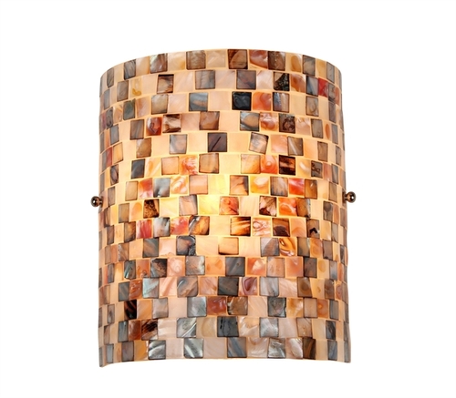 Chloe CH3CD28BC08-WS1 8.3 in. Lighting Shelley Mosaic 1 Light Wall Sco