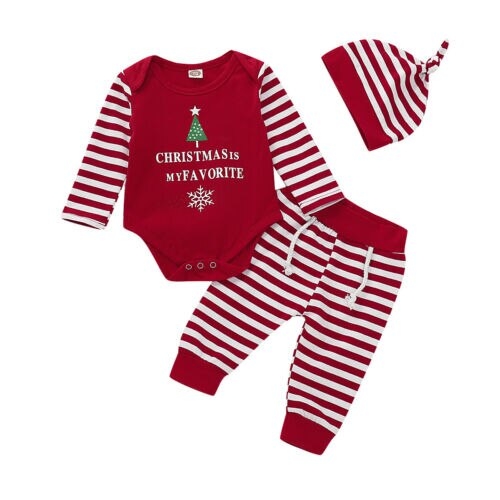 Baby Xmas Clothes Set  3Pcs Newborn Babies Kdis