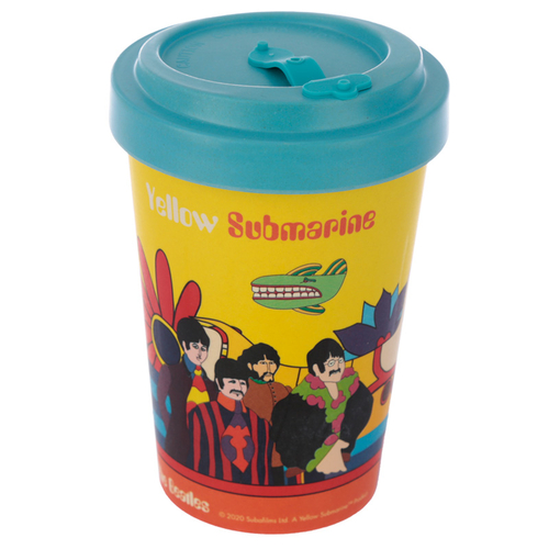 Bamboo Composite Yellow Submarine Screw Top Travel Mug