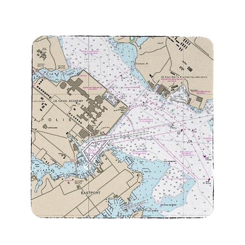 Betsy Drake CT12283AN 4 x 4 in. Annapolis - USNA, MD Nautical Map 