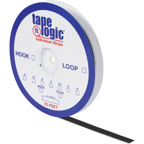 Tape Logic HLT113 1 in. x 75 ft. Black Hook Individual Tape Strips