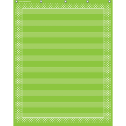 Teacher Created Resources TCR20745 Lime Polka Dots 10 Pocket Chart