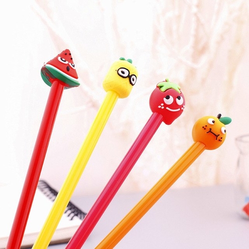 New 0.5mm Kawaii Cartoon fruit Gel pens Cute