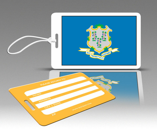 Insight Design 770691 TagCrazy Luggage Tags- Connecticut- Set of Three