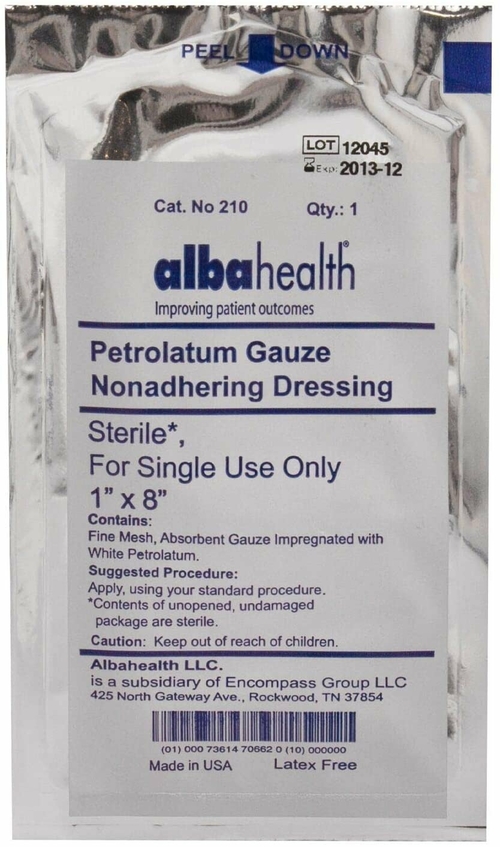 Dukal Impregnated Gauze Dressings. Pack of 50 Sterile Petrolatum