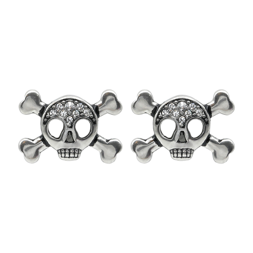 Studded Skull & Crossbones Earrings