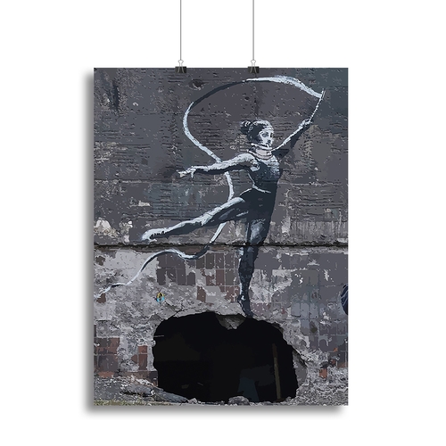 Banksy Ukraine Irpin Gymnast Canvas Print or Poster