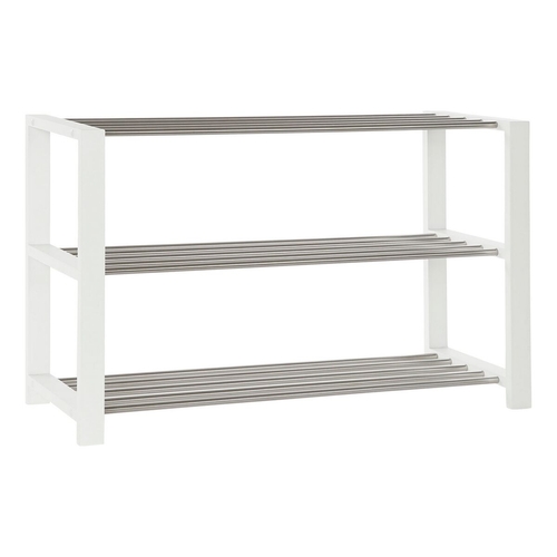 Shoe Rack DKD Home Decor 8424001835041 White Multicolour Silver Wood