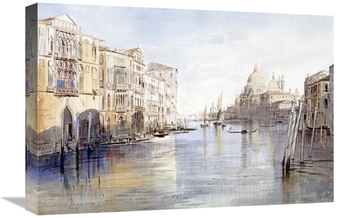 Global Gallery GCS-268235-22-142 22 in. The Grand Canal with Santa Mar