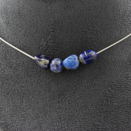 Lapis Lazuli from Pakistan 4 beads necklace.