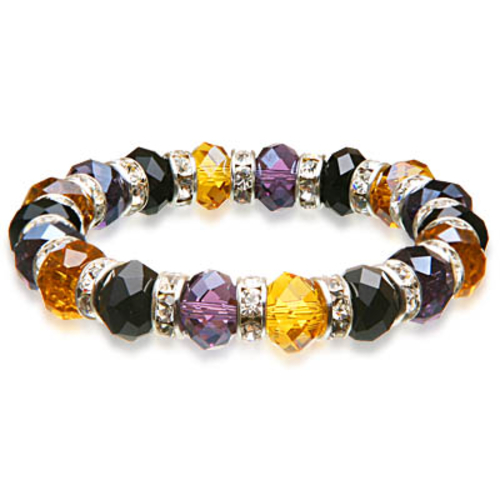 Alexander Kalifano BLUE-BGG-05 Gorgeous Glass Bracelets - Black - Purp