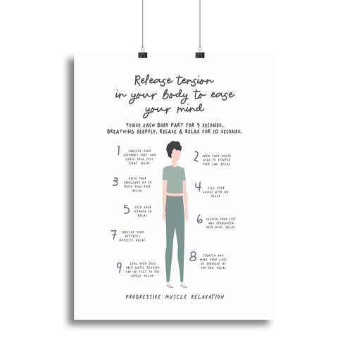 Progressive Muscle Relaxation Canvas Print or Poster