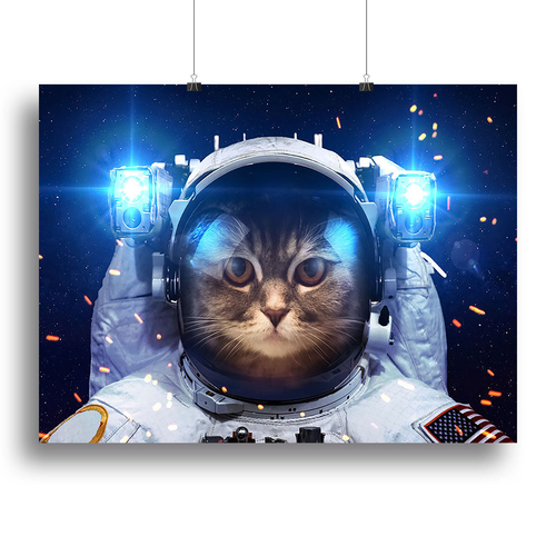 Cat in Space Canvas Print or Poster
