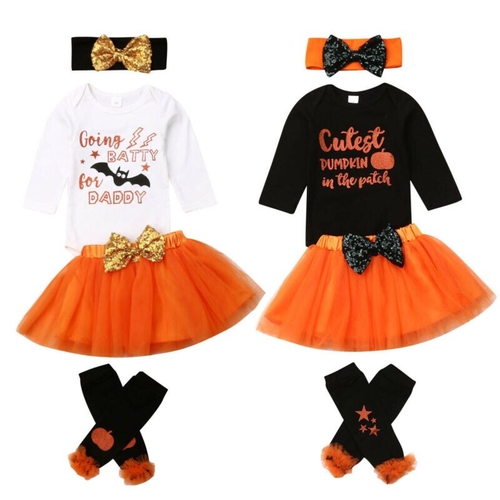 Halloween Newborn Baby Girl Clothes Sets Letter