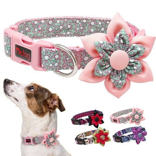 Flower Dog Collar Colorful Floral Puppy Pet Collar