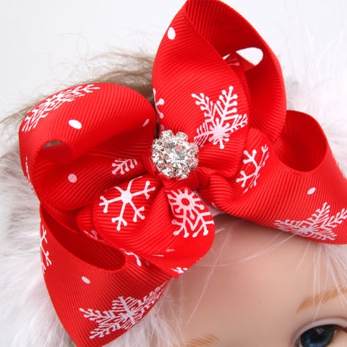 Toddler Newborn Baby Girls Christmas Bow Feather
