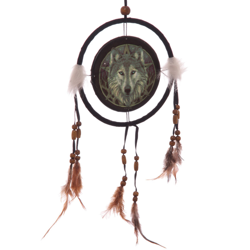 Decorative Celtic Wolf Head 16cm Dreamcatcher