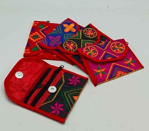 Kutchi Work Coin Purse, Pack Of 10