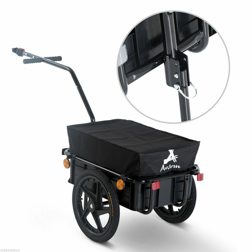 Aosom Bicycle Cargo Trailer 16 inch Air Wheel Wagon Trailer with