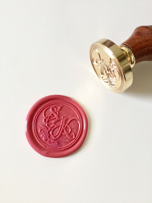 Calligraphy Wedding Wax Seal Stamp with initials