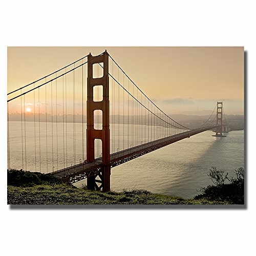 Artistic Home Gallery 2436Y884IG Golden Gate Sunrise No 2 by Alan Blau