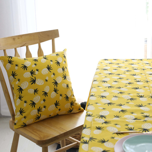 Pineapple Print Linen Cushion Cover