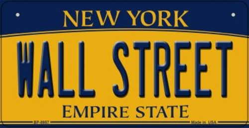 Smart Blonde BP-8957 3 x 6 in. Wall Street New York Novelty Metal Bicy