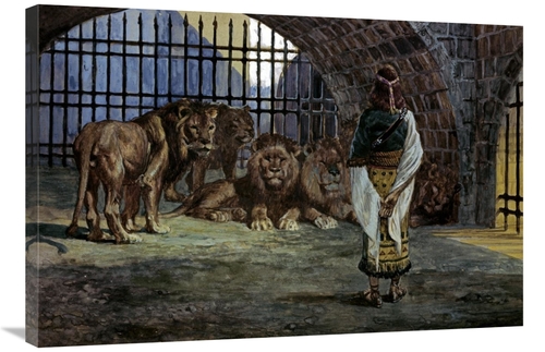 Global Gallery GCS-282897-36-142 36 in. Daniel in the Lions Den Art Pr