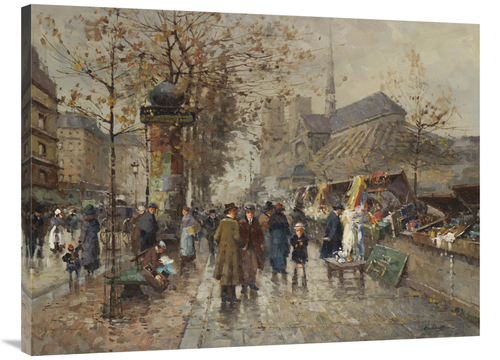 Global Gallery GCS-132473-3040-142 30 x 40 in. Pluvieux Market Art Pri