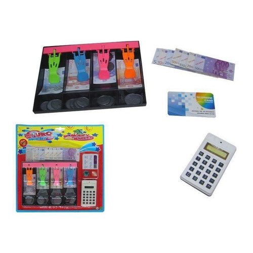 Toy Cash Register Coins, banknotes and credit card 32 x 37 x 2,5 cm