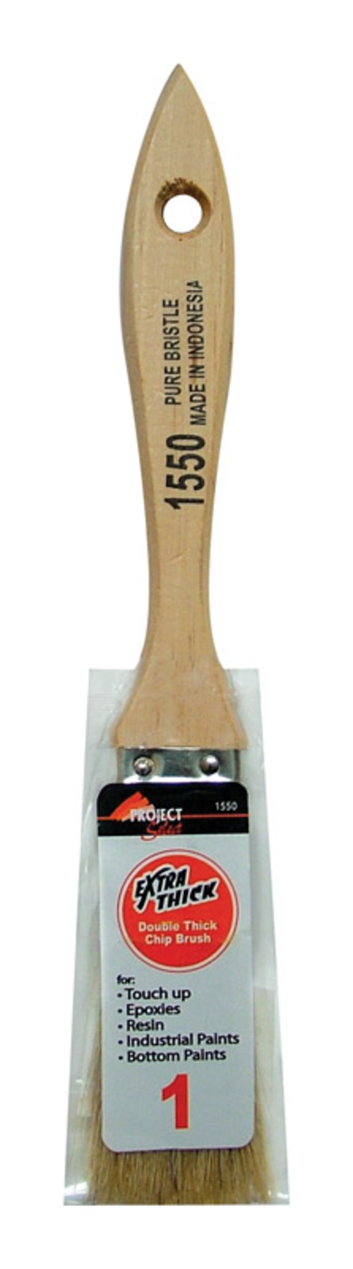 Linzer 1000668 1 in. Double Thick Flat White Chinese Bristle Chip Brus