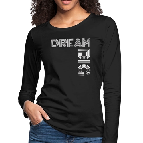 Womens Long Sleeve Graphic Tee - Dream Big Print