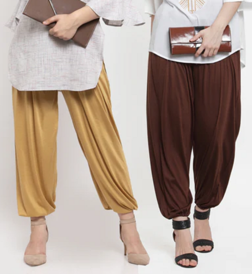 "Effortless Sophistication: Women's Skin Brown Harem Pant"