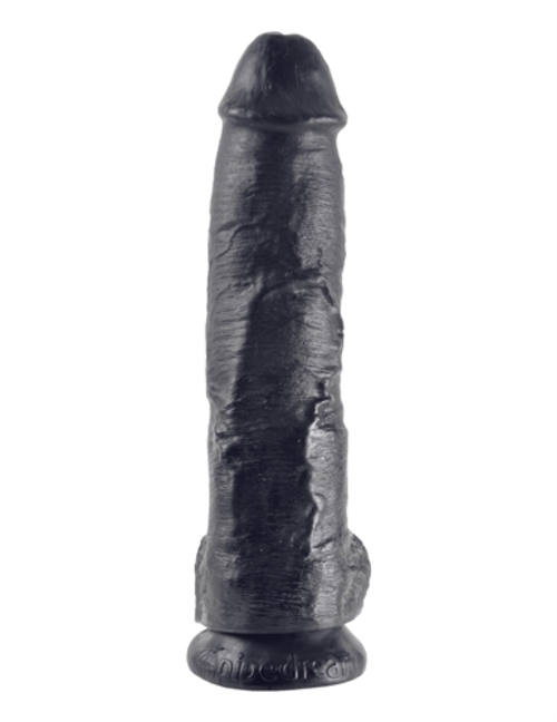 King Cock 10-Inch Cock With Balls - Black