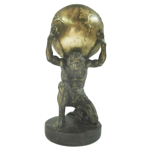 Decorative Figure DKD Home Decor Atlas 15 x 14 x 28 cm Golden Men